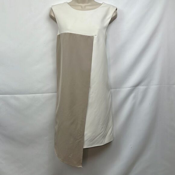 Milly cream and beige color block shift dress size 6 - Picture 4 of 14